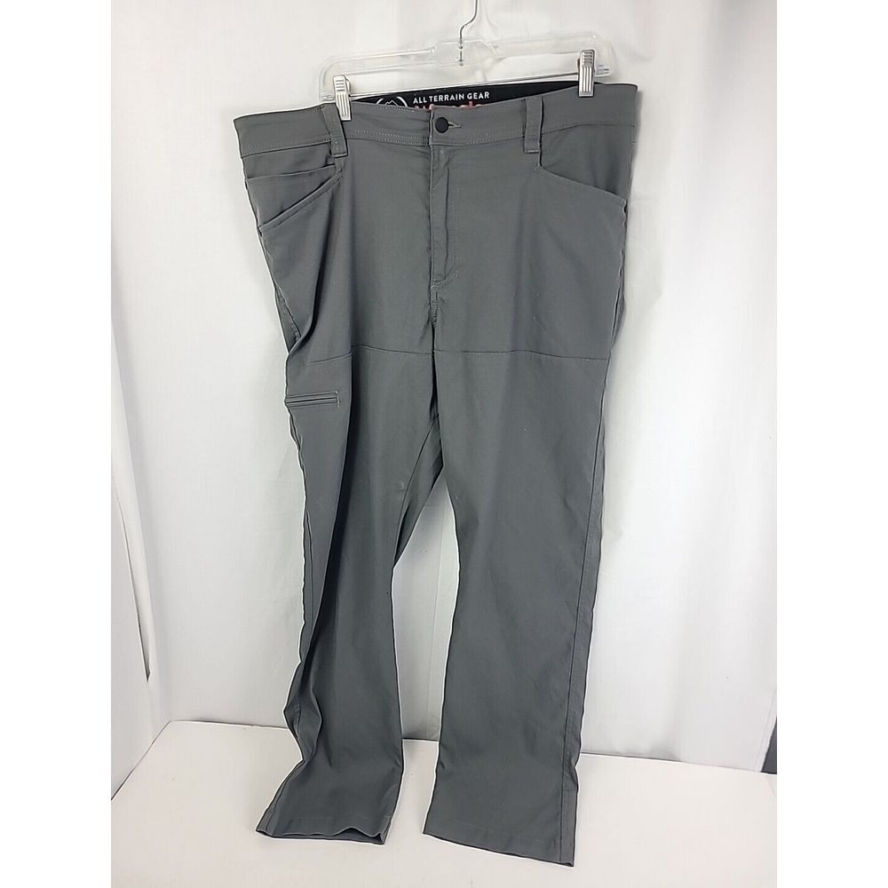 Wrangler ATG Pants Mens 38x30 Gray FWDS Five Pocket Chino Trail Workwear Outdoor